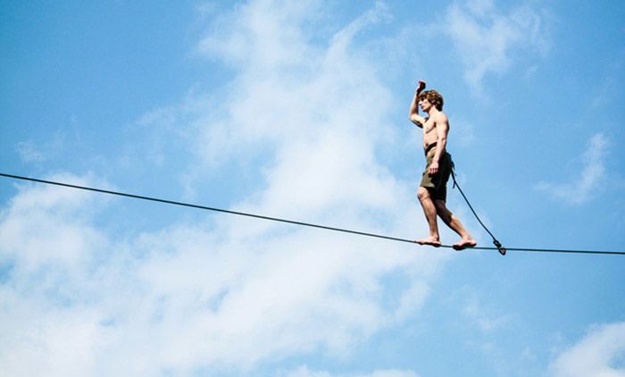 Summer suffering tight rope