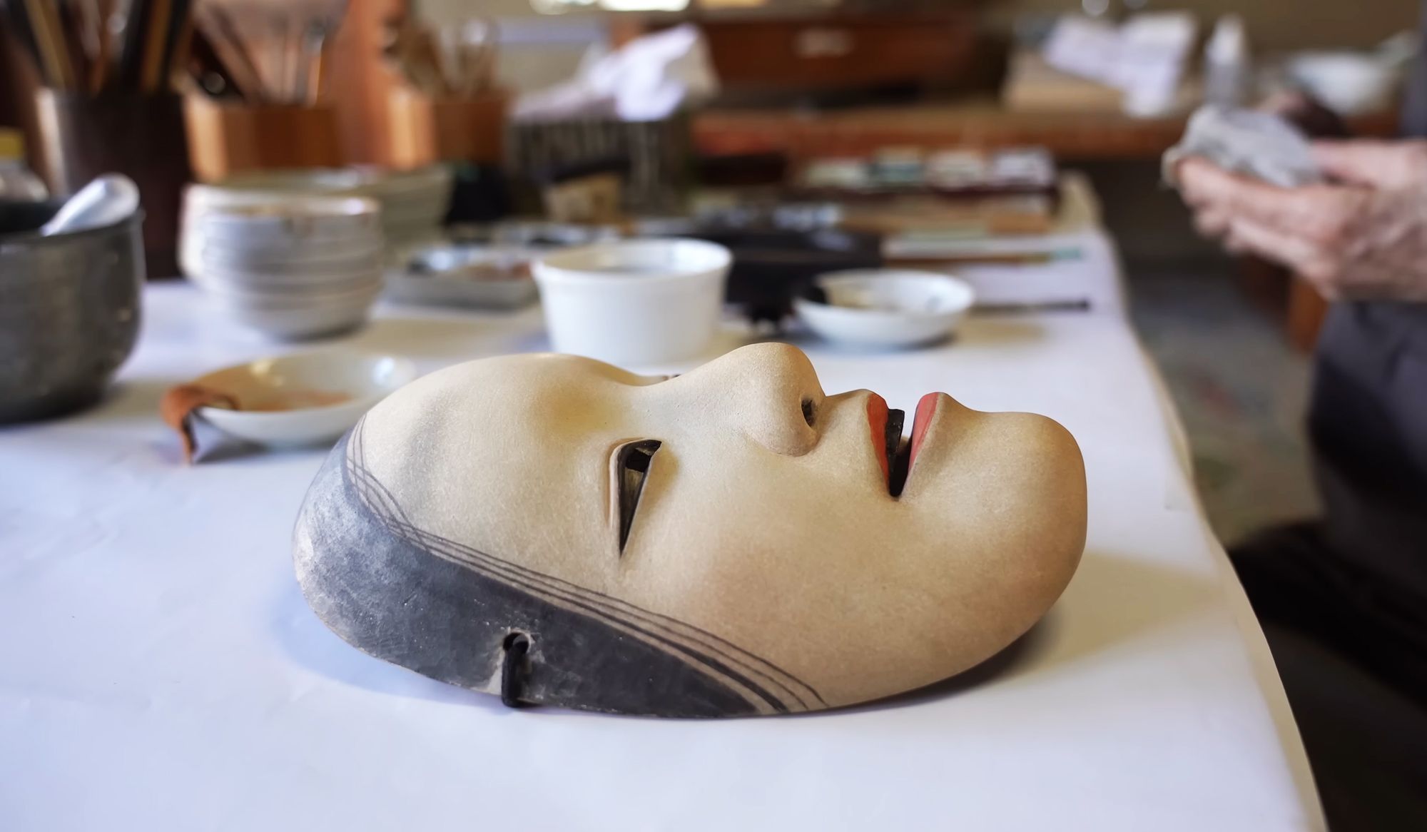 Making a Noh mask | Aeon